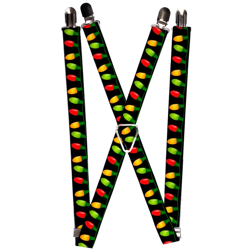 Buckle-Down Unisex-Adult's Suspender-Christmas, Multicolor, One Size