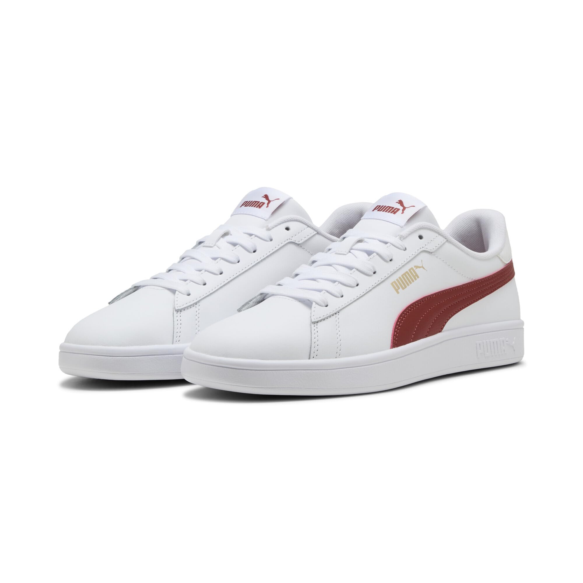 Puma Smash 3.0 L baskets mixtes en cuir blanc et noir pour adulte