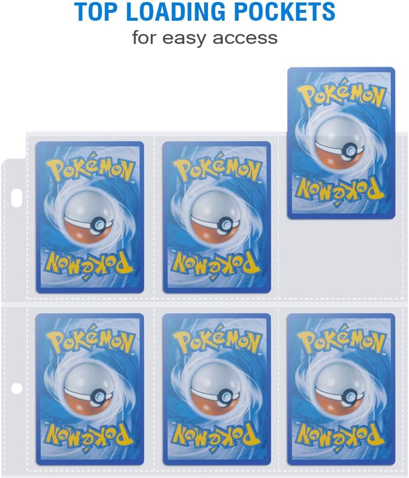 36 Pack 9 Pocket Page Protector, Sooez Trading Card Sleeves Pages Baseball Pages for 3 Ring Binder, Card Sheets for Standard Size Cards, Pokemon Cards, Coupon, Sport Cards, Game Cards, Business Cards : Office Products