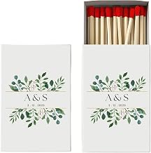 Personalized Set of 30-100 Wedding Matches Box, Custom Weddings Favors, Cigar Bar Matches, Stickers for Matchbooks