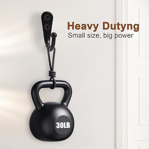 Miniatura 3 de Paquete de 60 ganchos de pared para colgar, ganchos pequeños resistentes para colgar abrigos, montados en la pared para sala de estar, baño, cocina,