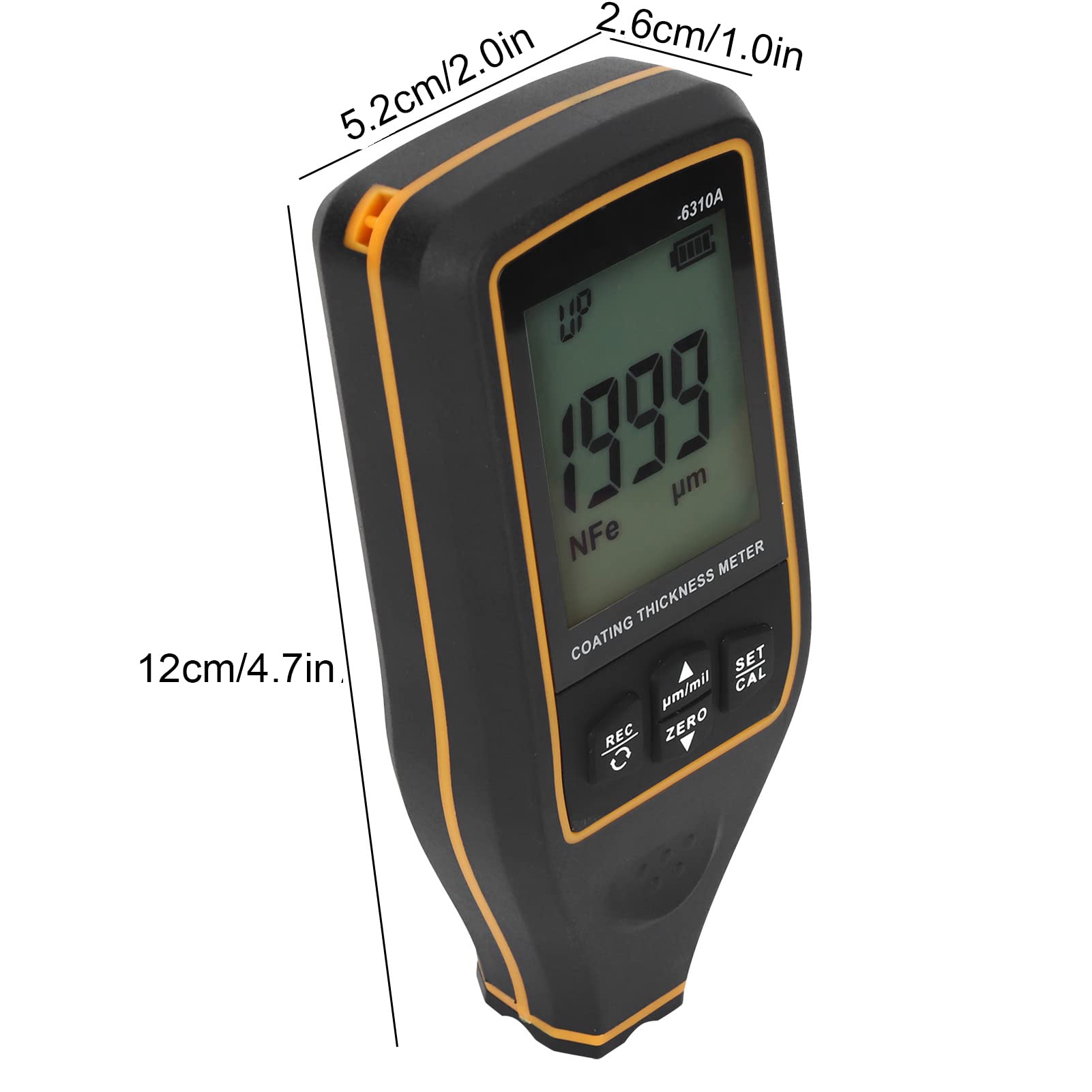 Digital Thickness Tester, Backlight LCD Display Coating Thickness Gauge, for Paint Shops Workshop