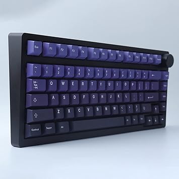 Hyekit PBT Keycaps 126 Keys Aurora Gradient Keycap Set Dye-Sublimation Keycap Cherry Profile Purple Gradient Keycaps for Cherry Gateron MX Switches Mechanical Keyboards