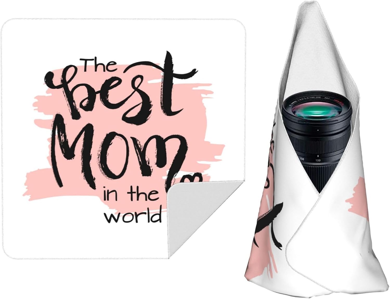 Happy Mother'S Day Magic Self-Adhesive Cloth Reusable Portable Makeup Bag Camera Lens Protection Scratch Resistant Travel Storage Bags