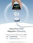 UGREEN MagFlow 25W Chargeur sans fil, Qi2 Certified Mag-Safe Fast Charger Compatible Chargeur Pad avec 5ft USB-C Câble pour iPhone 17 Pro Max 16 15 14 13 12 (Adaptateur non inclus)