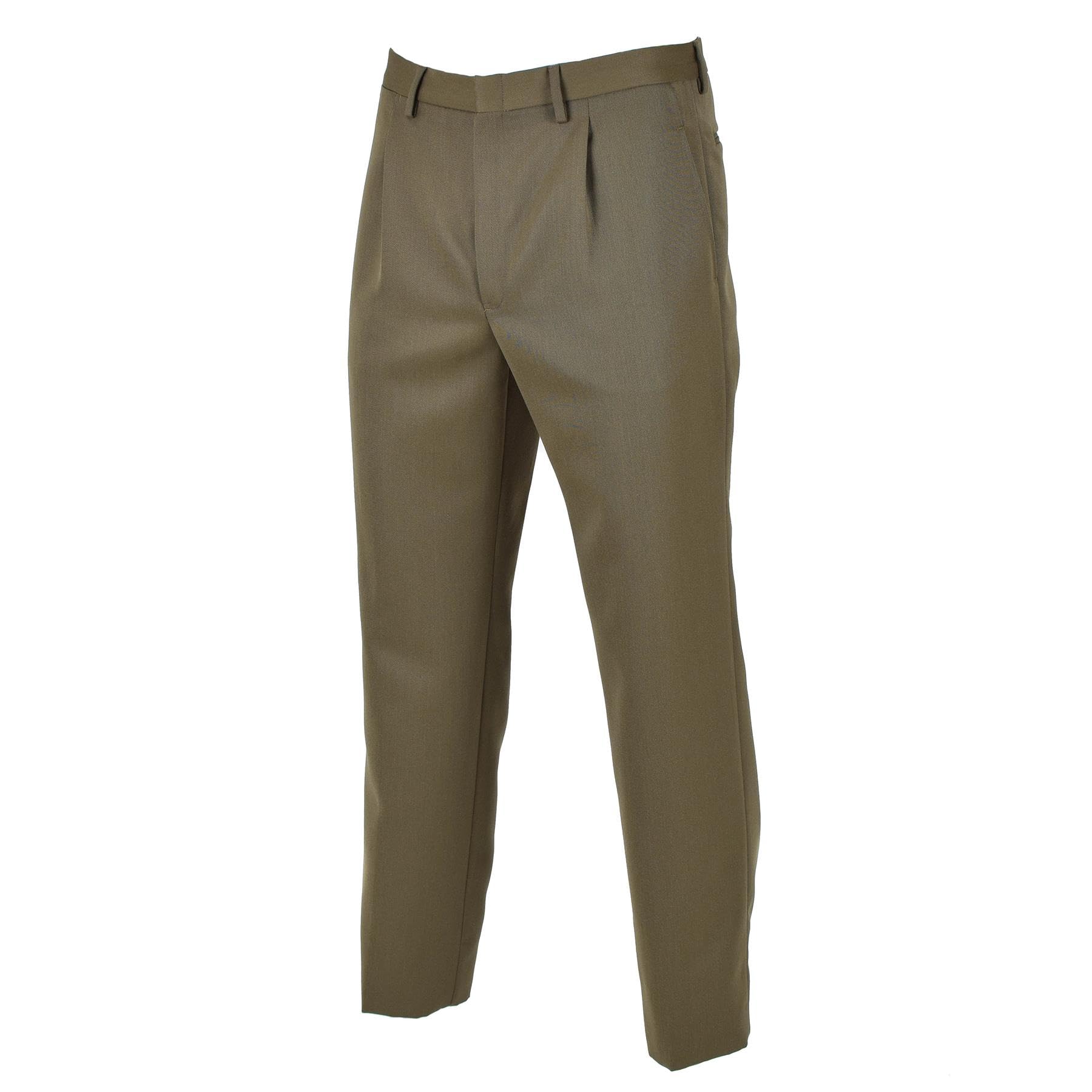 Pantalons militaires italiens originaux Verde Parade Uniforme Pantalon Vintage Marron