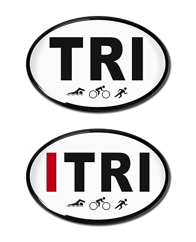 Elektroplate Triathlon 3.3” x 2.3” Vinyl Decal Stickers | Premium