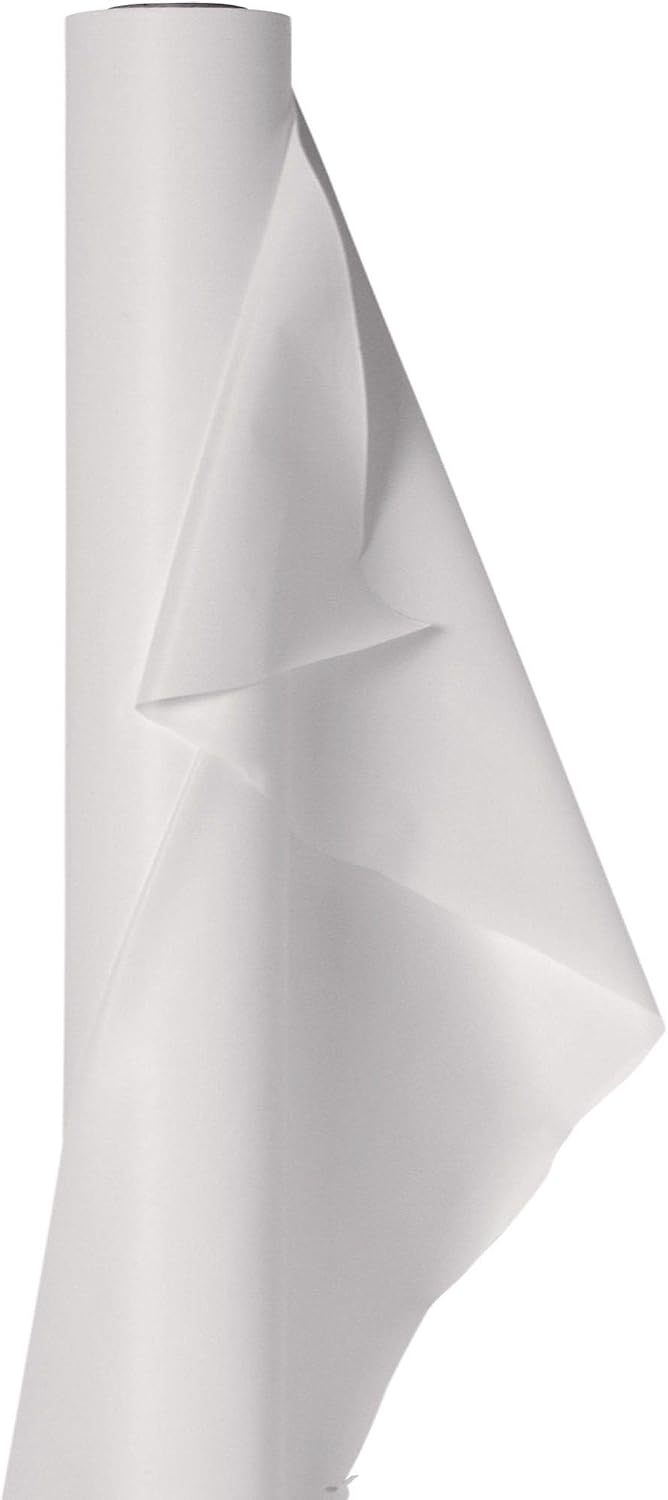 Frosty White Plastic Table Roll - 40" x 250' (1 Pc.) - Elegant & Event Essential, for Parties, Weddings, & Special Occasions