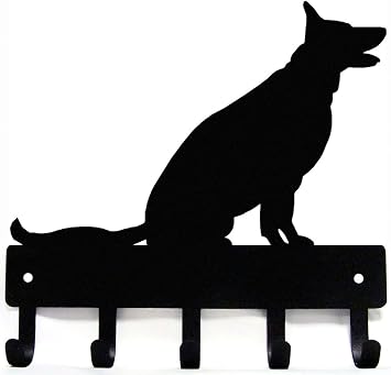 German Shepherd Sitting Key Holder - Small 6 inch