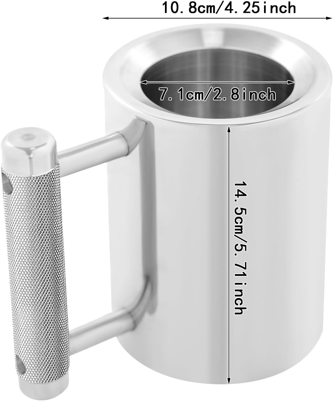 Heavy Mug 18LB, 10.6oz, 304 Stainless Steel Dumbbell Fitness Sports Heavy Cup, Gym Weighted Mug for Coffee Water Beer, Fitness Water Cup for Home Workout & Strength Training