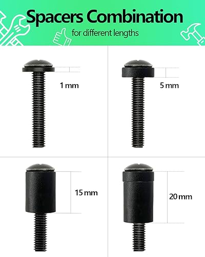Miniatura 6 de Nuyoah Tornillos de montaje de TV con caja organizadora, kit de tornillos universales para montaje de TV incluye tornillos de repuesto M4 M5 M6 M8,