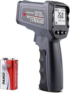 Kaemeasu Infrared Thermometer Gun for Cooking BBQ Grilling Kitchen Home Use -50℃~550℃(-58℉~1022℉) 12:1 Adjustable Emissivity Dual Laser Temp Gun (KM-IT550)
