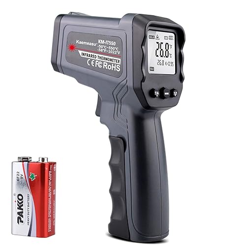 Miniatura 10 de Kameasu - Pistola de termómetro infrarrojo -58°F-2012°F (-50°F-1100°F), accesorios para cocinar, barbacoa, cocina, uso industrial doméstico