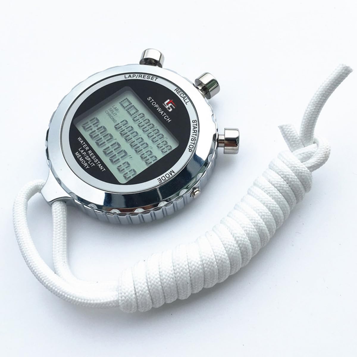 VICASKY Cronometro Sportivo Elettronico in Metallo Inossidabile con Display a 3 Righe, Cronografo Multifunzione e Timer Elettronico Portatile per Allenamenti e Attività all'Aperto