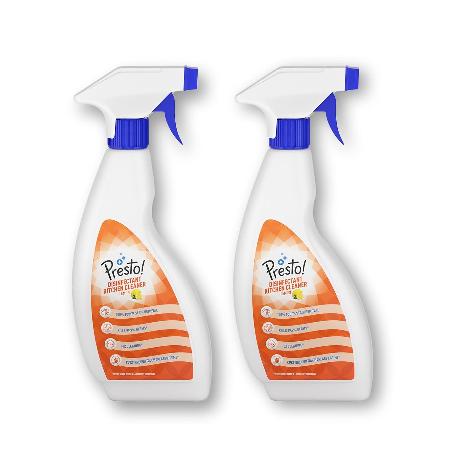 Amazon Brand Presto! Kitchen Cleaner Spray 1.7 Litre 850 ML X 2 Kills 99.9 Germs