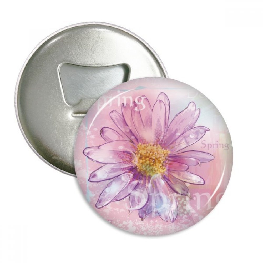 Décapsuleur aimanté rose aquarelle : décorez votre frigo et ouvrez vos bouteilles au quotidien
