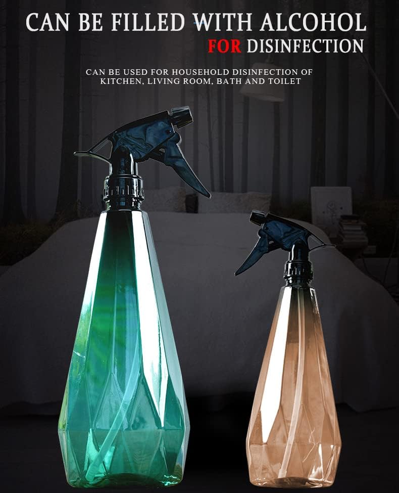 Miniatura 3 de Botella de spray ámbar para limpieza, plástico saludable y botella de spray de 32 onzas para cabello, manos, ropa, baño y plantas, botellas de spray