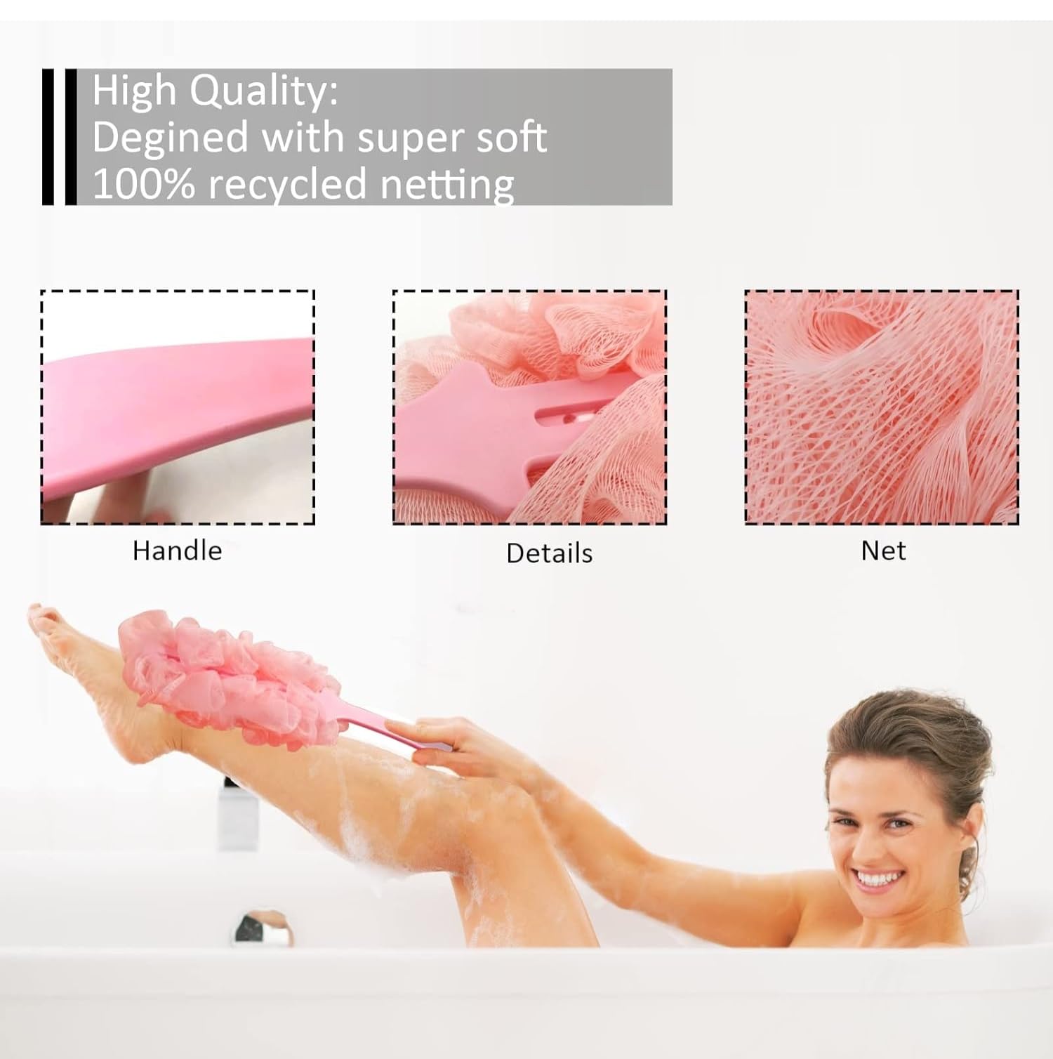 Winberg Loofah Scrub bath scrub Loofah Bath scrub heavy quality Pack of 2 (Random Colour) ST-LFH02 2