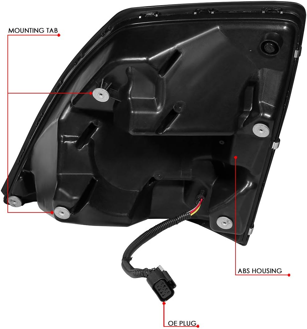 Auto Dynasty Dual LED Halo DRL Sequential Turn Signal Projector Headlights Compatible with Volvo VN VNL 300 400 430 630 740 04-18, Chrome Housing