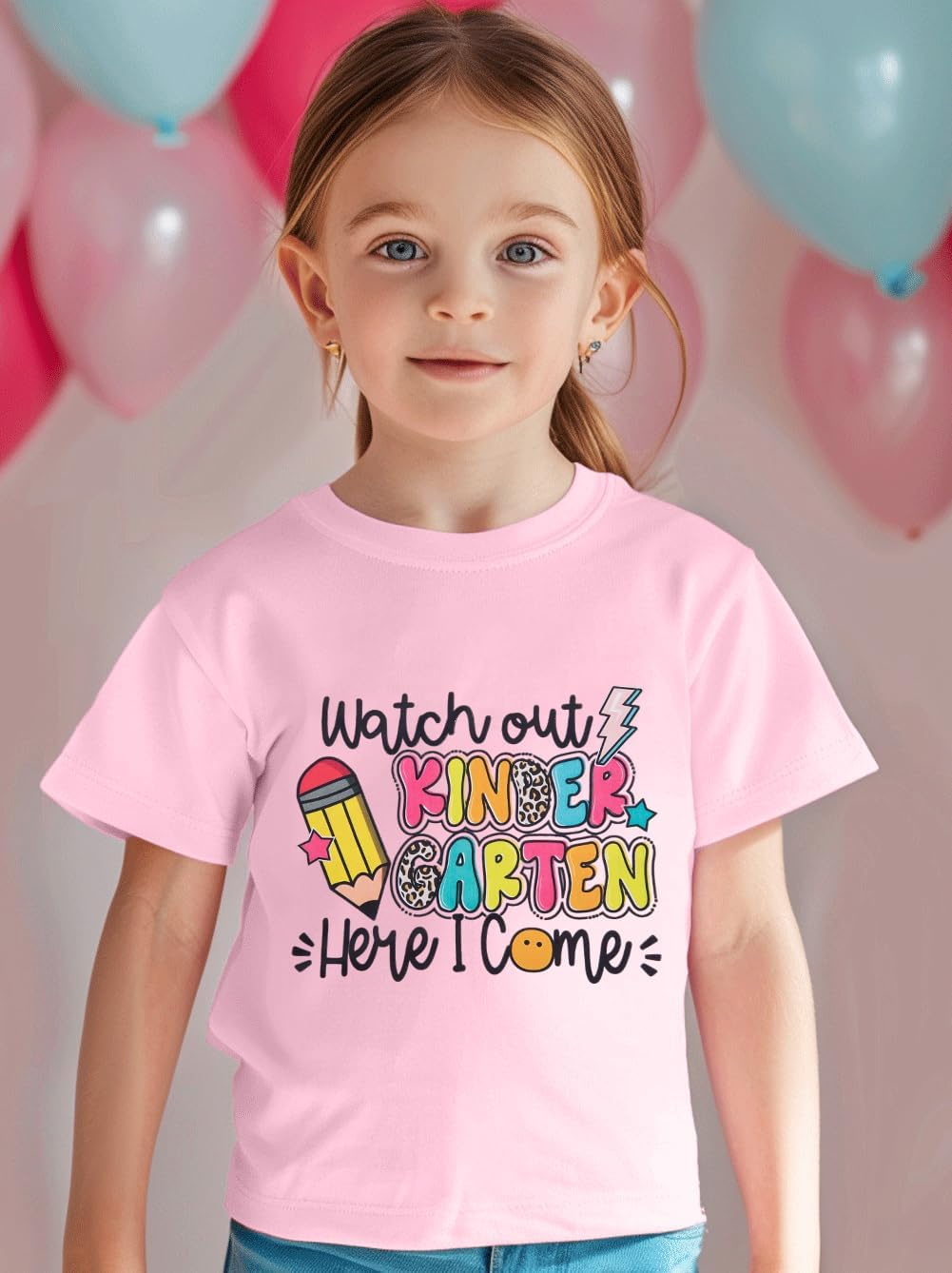 Kindergarten Shirt Boys Girls Watch Out Kindergarten Here I Come Shirts Kids First Day of Pre K Back to School Gift Tee