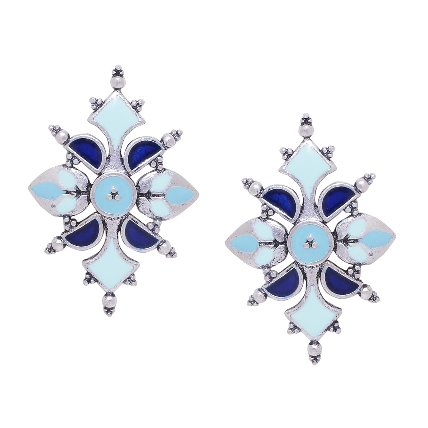 See full amazon price history chart for Voylla Brass Oxidised Dreamy Enamel Floral Shape Blue Earrings for Women and Girls Voylla Brass Oxidised Dreamy Enamel Floral Shape Blue Earrings for Women and Girls (B08KYB7PJ9) Amazon Price History, Amazon Price Tracker