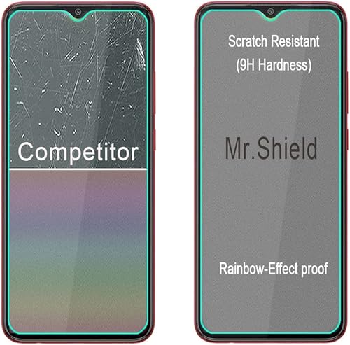 Miniatura 6 de Mr.Shield Paquete de 3 Diseñado para Samsung Galaxy A03 vidrio templado Vidrio japonés con dureza 9H Protector de pantalla con reemplazo de por vida