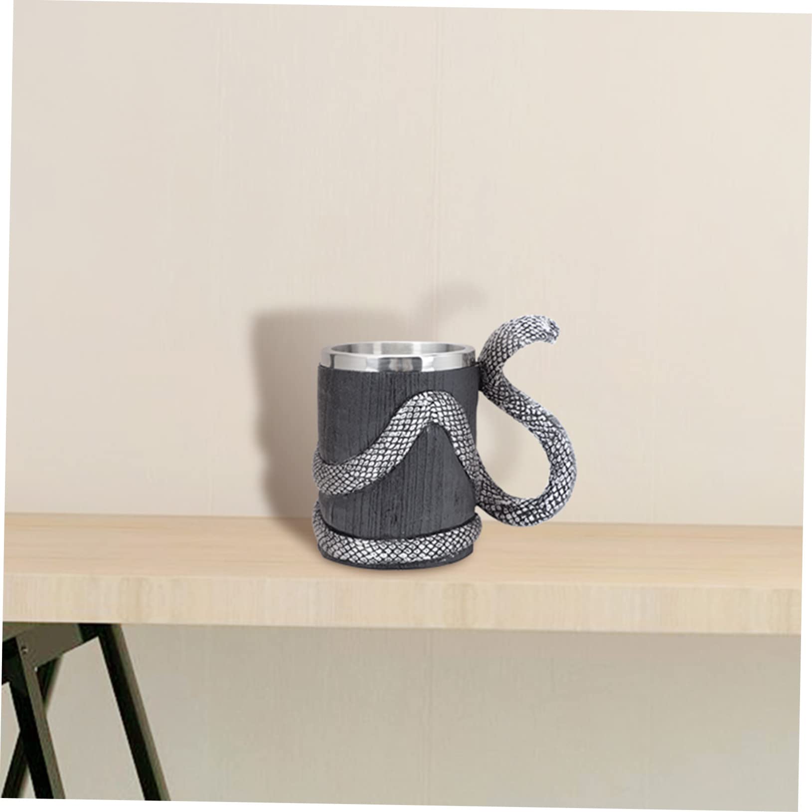 GALPADA Edelstahlbecher für Wasser Milch und Kaffee Mehrzweckbecher aus Hochwertigem Material für Zuhause und Büro Praktischer Getränkebecher Silber Schwarz
