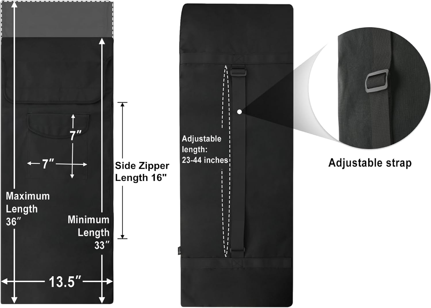 Cosmos Skateboard Bag - Skateboard Backpack & Travel Carry Bag with Outer Pocket, Adjustable Strap for Standard, Mini Cruiser, Regular Size Adult Skateboard, Water-Resistant Fits Commute & Outdoor Use - Image 2