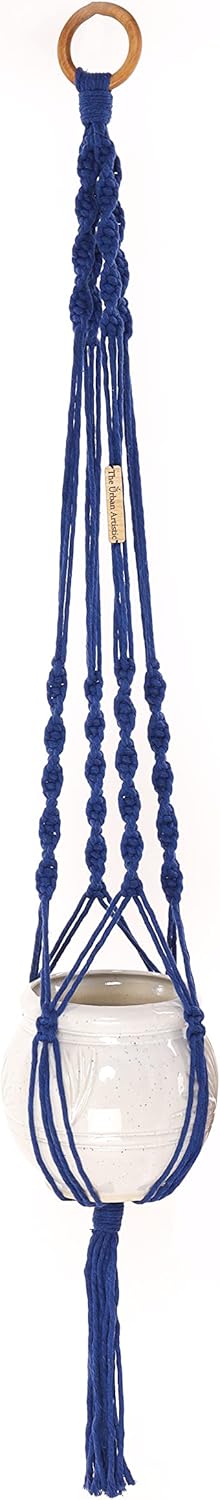 Macrame Plant Hangers [Without Pot] | Flower Pots Holder | Indoor Plant Hangers | Cotton Plant Hanger | Pack of 1 (for 7-9 inch Pot)