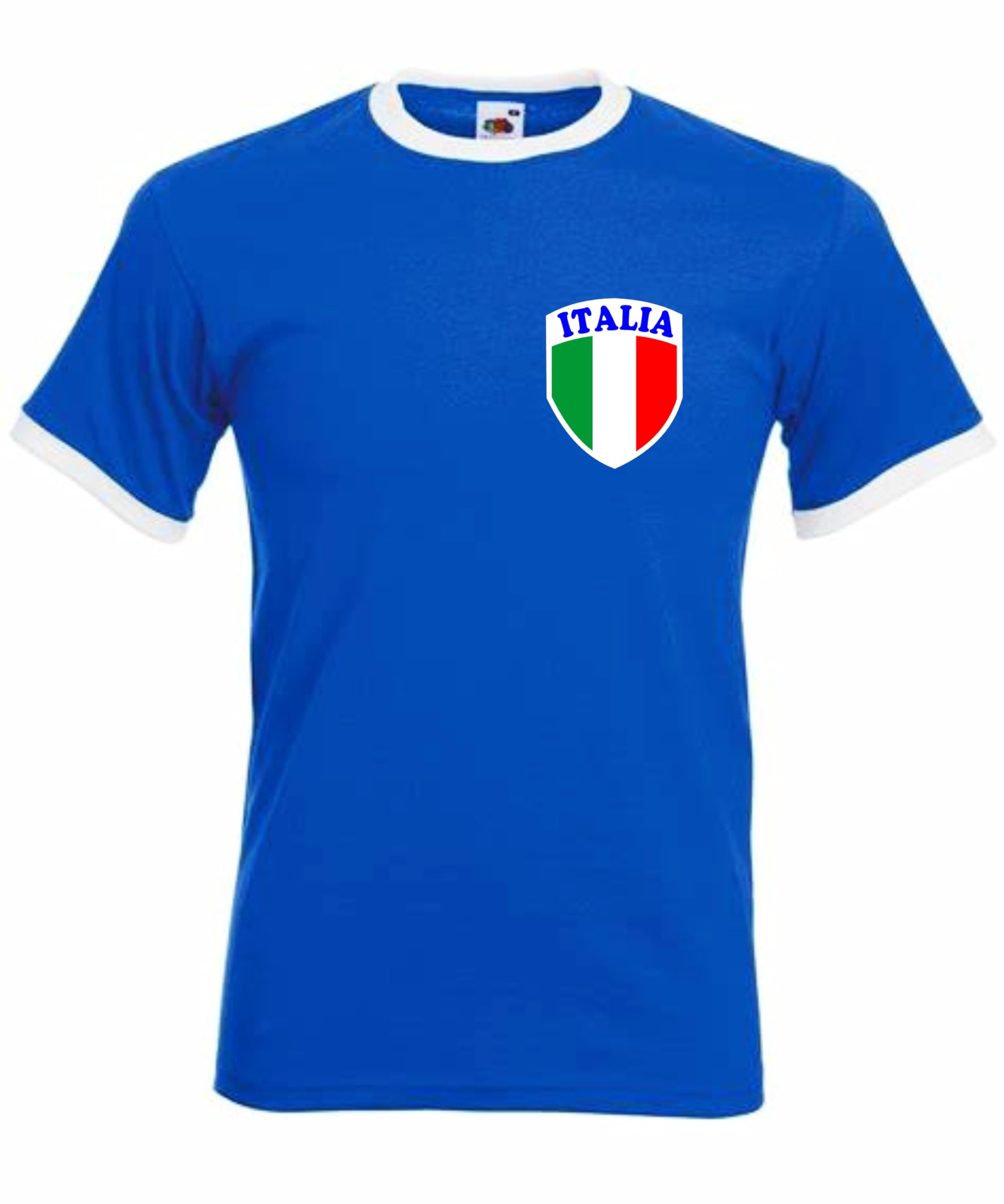 Italy Italian Italia Retro Style National Football Team T-Shirt Adult Unisex (UK, Alpha, L, Regular, Regular, Red)