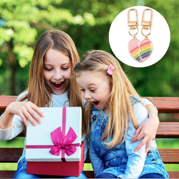 Porte-Clés Amitié,2Pcs Enfants Porte Clé Friends Porte Clé