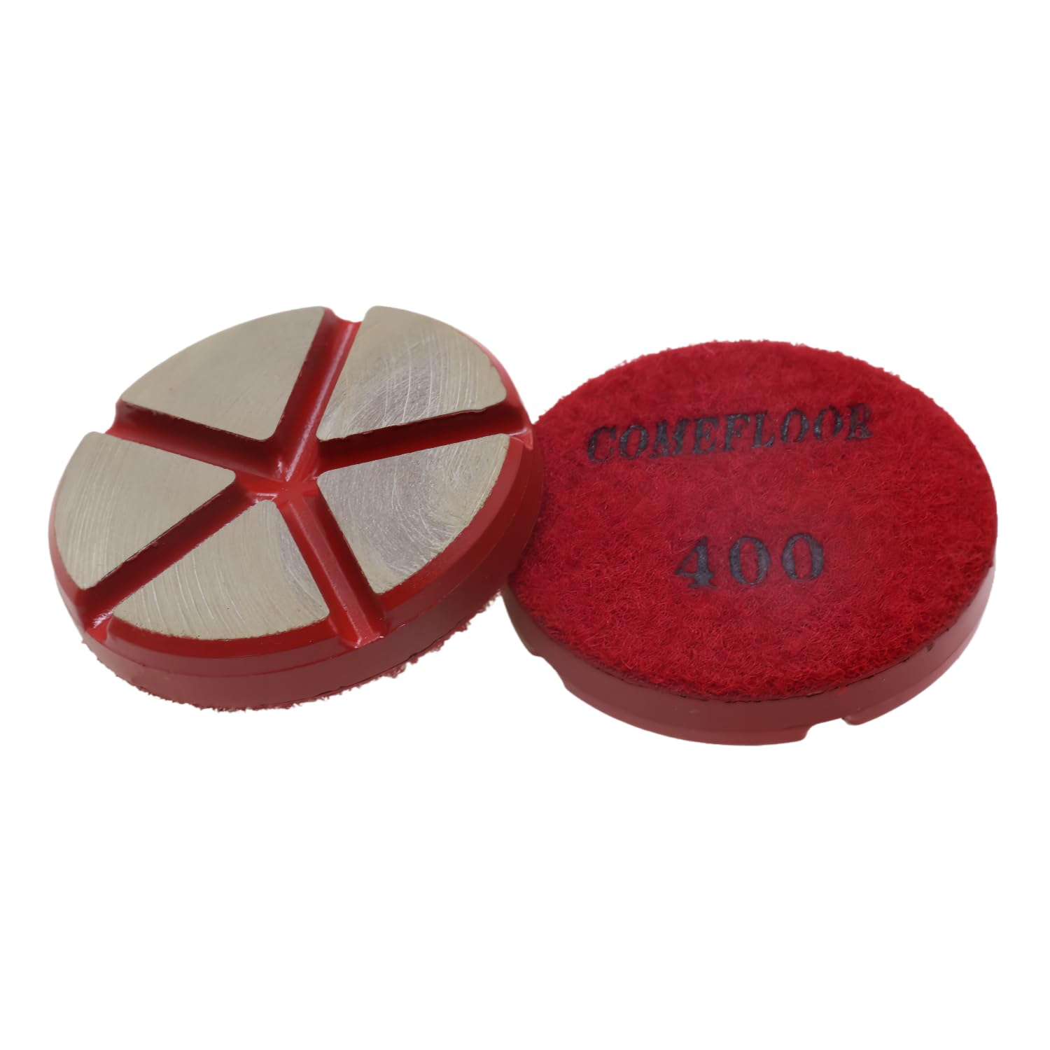 Hybrid Ceramic Transitional Diamond Polishing Pucks for Concrete Terrazzo Floor, 3 Inch Hook and Loop Aggressive Floor Grinding Discs, 400# 9PCS