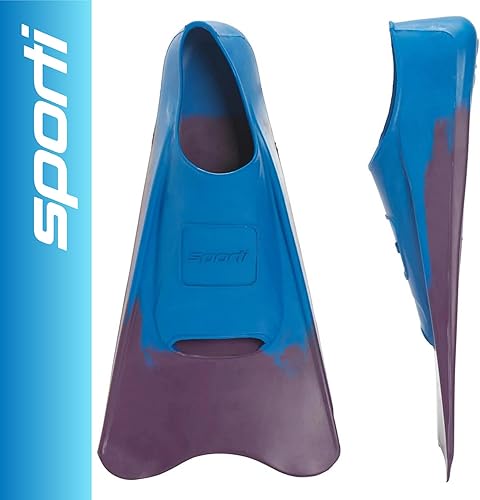 Miniatura 2 de Sporti Aletas de natación cortas para adultos y niños para nadar en la piscina, aletas flotantes para nadar y esnórquel, aletas de natación para