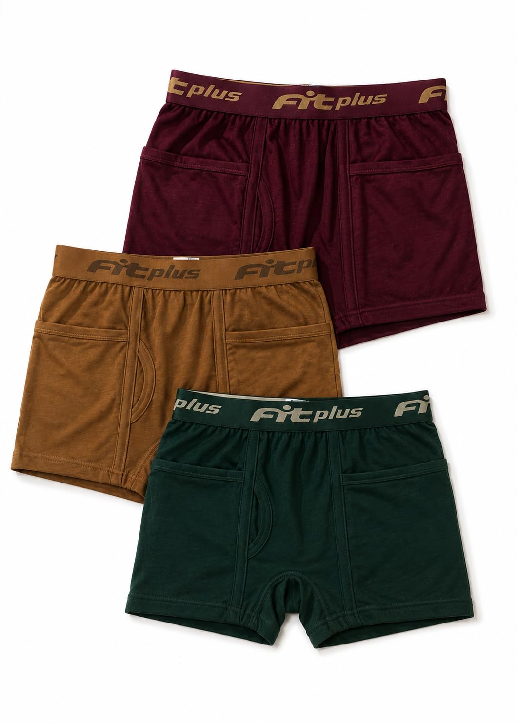 Men'sCotton Pocket Trunks Pack of 3-image-24