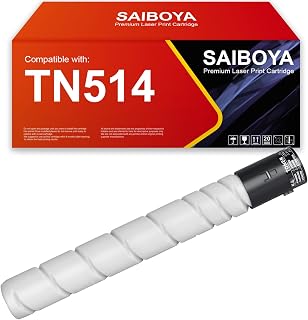 SAIBOYA TN514 Toner Cartridge Compatible Konica Minolta TN514 TN515 TN516 TN513 TN512 TN326 TN324 Replacement For Konica Minolta Bizhub 458E 558E 658E 308E 368E 258E 454E 554E Printer 3 Black