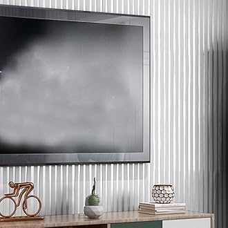 Blue Striped Wallpaper Features Metallic Silver Blue Textured Wallpaper for Living Room Bedroom Kitchen Hallway Front Room,9.5×0.53m Non Woven Fabric Wall Paper