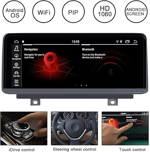 Miniatura 3 de Android10 F30F31F32F33F34F36F80F82F83F84 4+64G Monitor de pantalla negra Navegación GPS Audio Video Reproductor multimedia estéreo para BMW 34 M3 M4