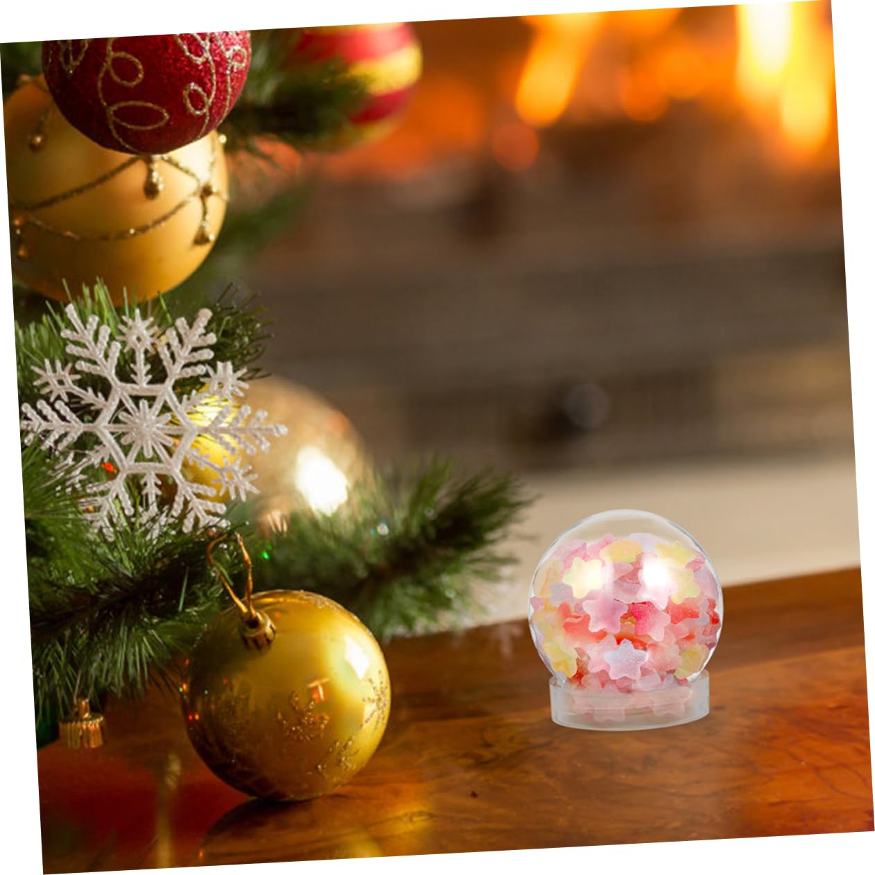 BESTYASH 60pièces Boule à Neige Plastique Transparent Couvercle Contenants pour Photo Et Décorations pour Artisanaux Et