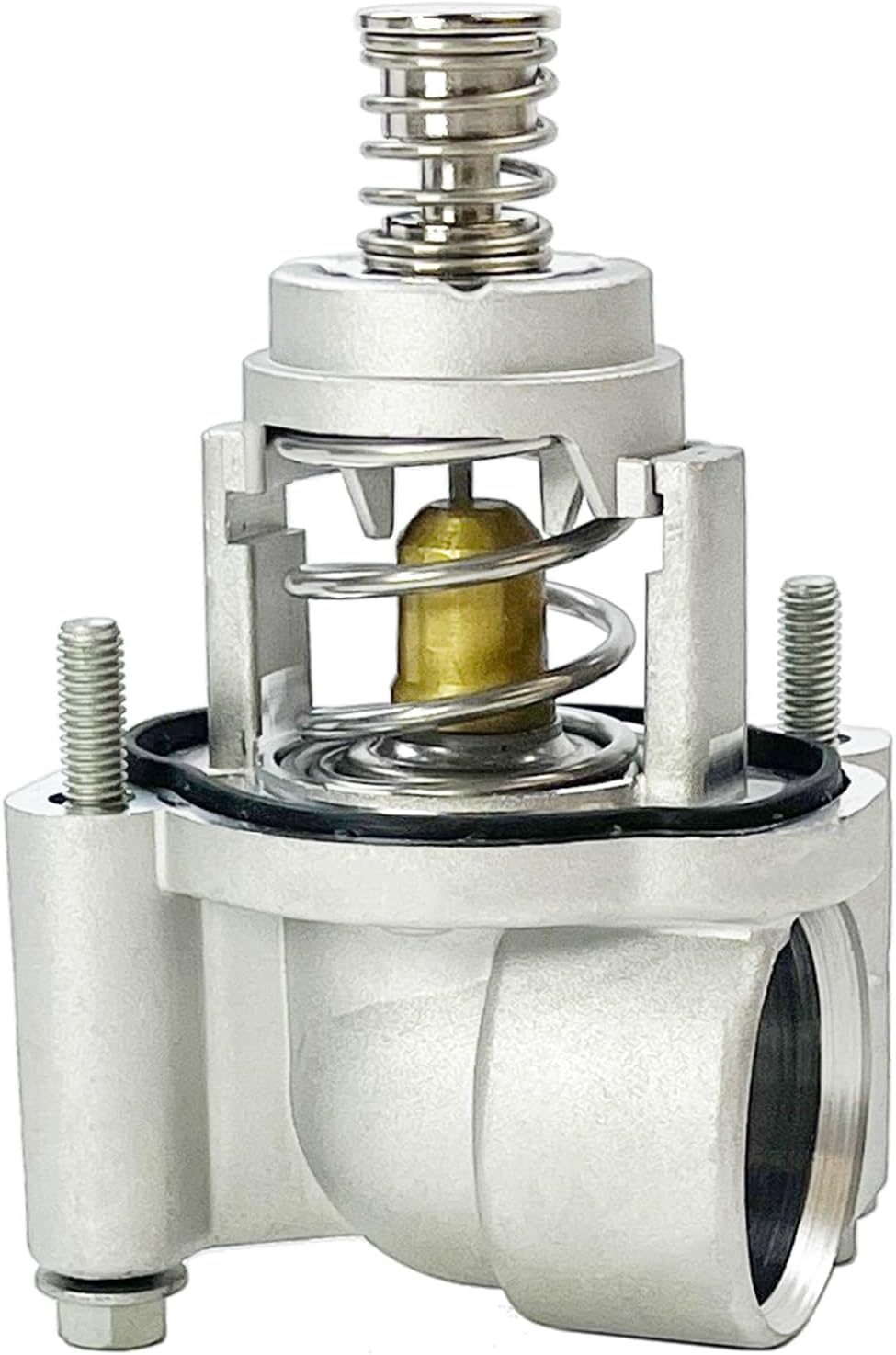 Aluminum Engine Coolant Thermostat Housing Assembly Compatible with 2017-2023 Buick Cadillac Chevy GMC Vehicles - LaCrosse Regal XT5 XT6 Blazer Acadia 3.6L, Replaces 12678780
