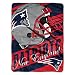 NFL New England Patriots "Deep Slant" Micro Raschel Throw Blanket, 46" x 60"