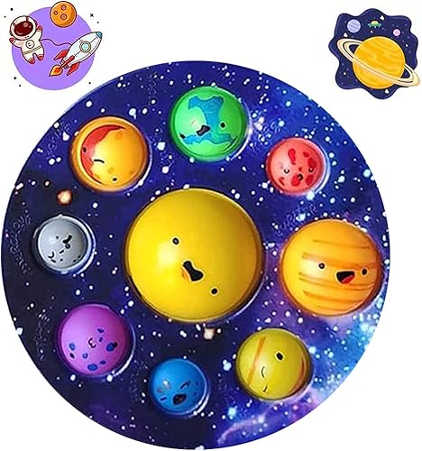 Juguete de sistema solar con burbujas juguete del espacio de gran tamaño juguetes educativos de astronomía recuerdos para fiestas y regalos de C,