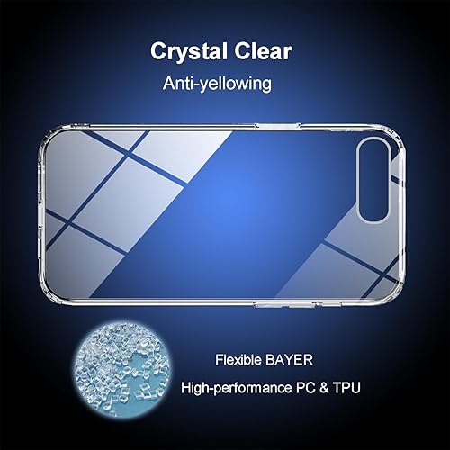 Miniatura 4 de TENOC Funda para teléfono compatible con iPhone SE (2 generación 2020 y 3 generación de 2022) y iPhone 7 y iPhone 8, funda transparente que no se