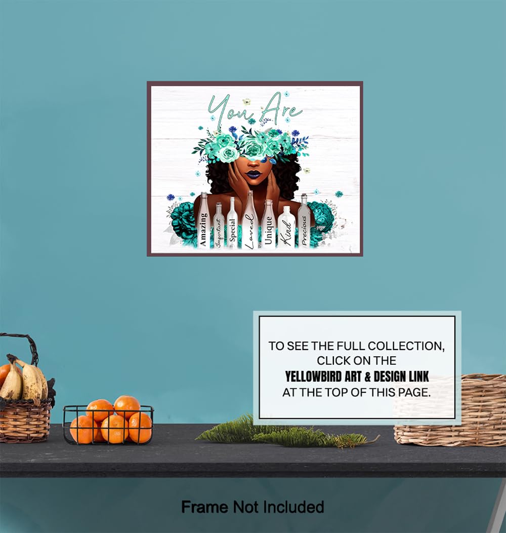 Arricraft Poster Ispirazionale Per Donne Nere – 25x20 Cm, Senza Cornice, Con Scritte ‘Regina’, ‘Forte’, ‘Magica’, Decorazione Murale - 2