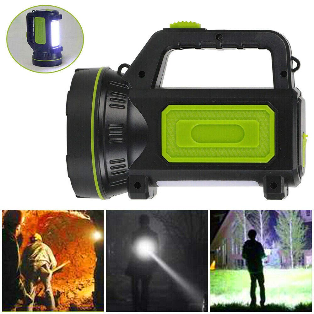 Faro A Mano A LED Ricaricabile Con Luce Laterale, Torcia Ad Alte