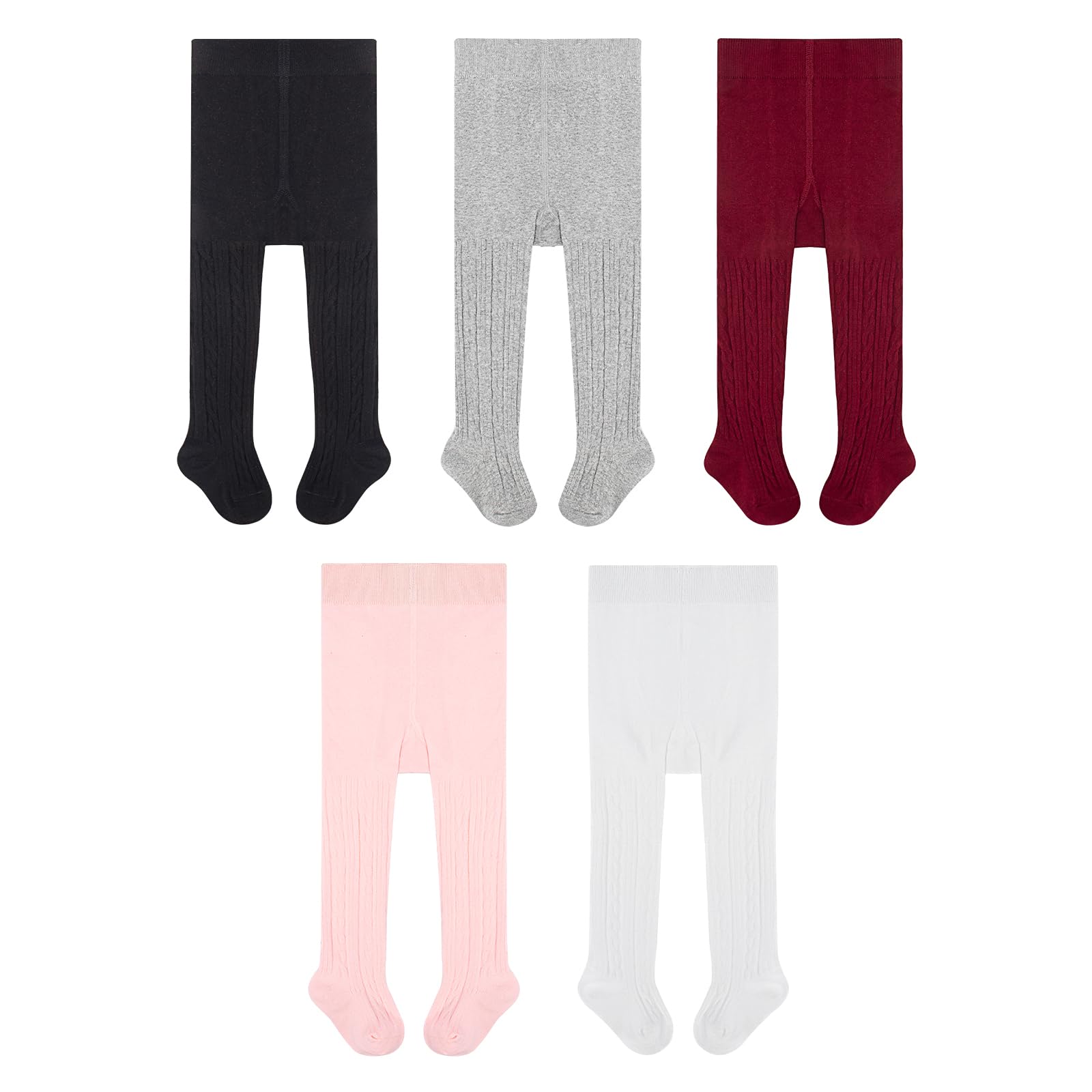 Toddler Girls Tights Cotton Cable Knit Pantyhose Baby Leggings Stockings