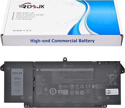 9JM71 Laptop Battery for Dell Latitude 13 5320 7320 14 7420 7520 P134G001 P135G001 P138G001 Series 7FMXV 9JM7I 0TN2GY TN2GY 4M1JN 1PP63 HDGJ8 MHR4G 727CG 0727CG 11.4V 42Wh