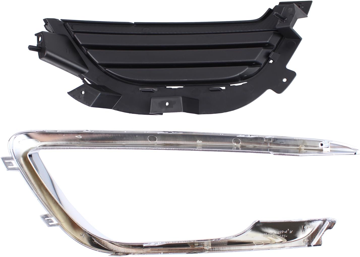 Front Driver Side Fog Light Cover Bezel and Molding Trim Chrome for Lincoln MKZ 2017-2020