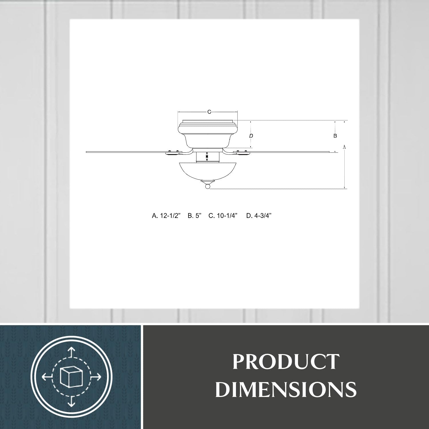 VAXCEL Expo 42 in. Noble Bronze Indoor Low Profile Flush Mount Traditional Ceiling Fan with Reversible Dark Bronze-Driftwood Blades, LED Light Kit and Pull Chain, 3 Speeds, Etched White Glass Shade