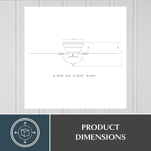Miniatura 6 de VAXCEL Expo - Ventilador de techo empotrado de bronce de 42 pulgadas con kit de luz LED