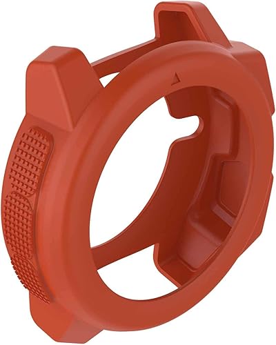 Miniatura 3 de FitTurn Funda compatible con Garmin Instinct Solar Watch  Protector de manga de diseñador delgado, antiarañazos, bisel de silicona para GPS (rojo)